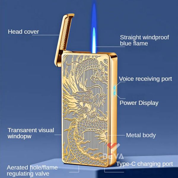 Bật lửa gas sạc USB cảm ứng điện tử cao cấp HT23-2