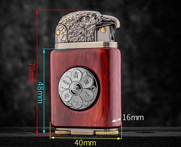 Bật lửa Zorro ốp gỗ chim đại bàng Z591