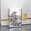 Bật lửa chính hãng Zorro Bạc Khối Khắc Hình Hổ Núi ZBK05