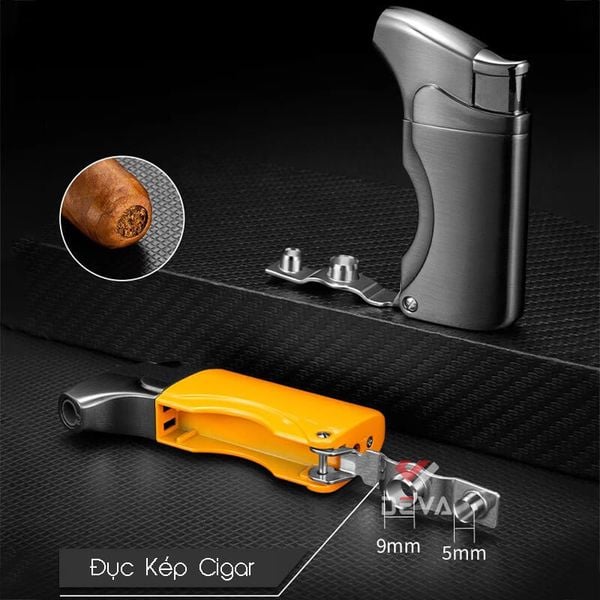 Bật lửa Cigar Cohiba khò 1 tia kèm đục kép H006