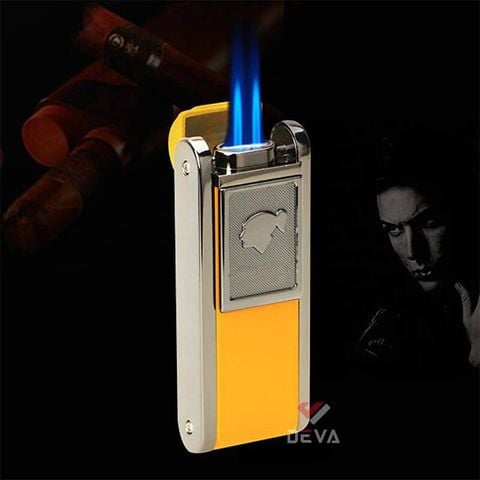 Bật lửa khò 2 tia Cohbia kèm đục Cigar H080