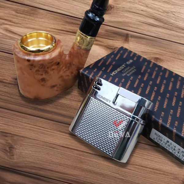 Bật lửa hút tẩu chính hãng Honest ngọn lửa chéo BCZ 827