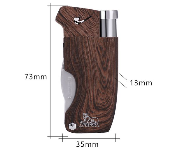 Bật lửa hút tẩu vân gỗ Lubinski Sk 28