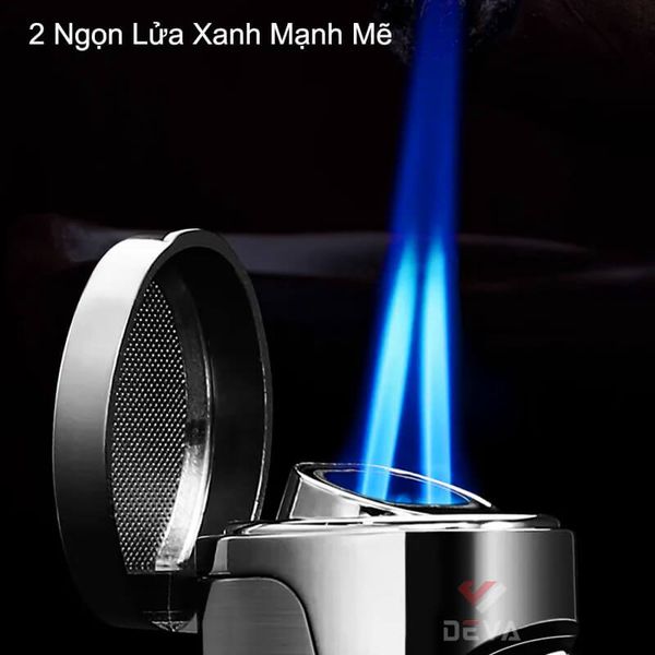 Bật lửa Jobon khò chéo 2 tia ga lộ thiên kèm đục ZB 330