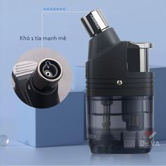 Bật lửa Honest khò 1 tia lửa chéo bình gas trong suốt BCZ 799