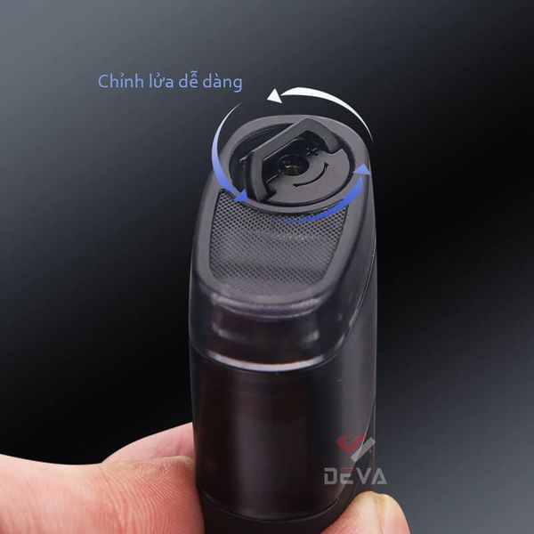 Bật lửa Honest khò 1 tia lửa chéo bình gas trong suốt BCZ 799