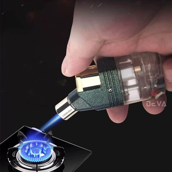 Bật lửa Honest khò 1 tia lửa chéo bình gas trong suốt BCZ 799