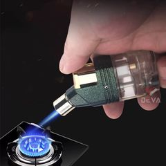 Bật lửa Honest khò 1 tia lửa chéo bình gas trong suốt BCZ 799