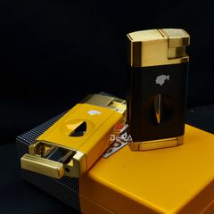 Bật lửa khò 2 tia kèm dao cắt chữ V Cohiba COB 198