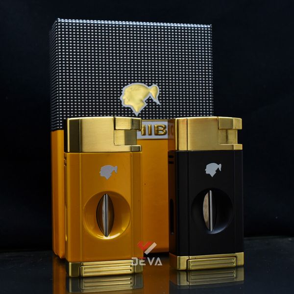 Bật lửa khò 2 tia kèm dao cắt chữ V Cohiba COB 198