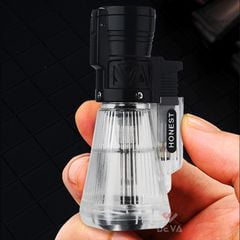 Bật lửa khò 3 tia bình ga trong suốt Honest BCZ 777