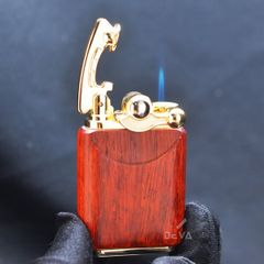 Bật Lửa Khò 1 tia Jobon Bọc Gỗ Đánh Lửa Bán Tự Động ZB 602A