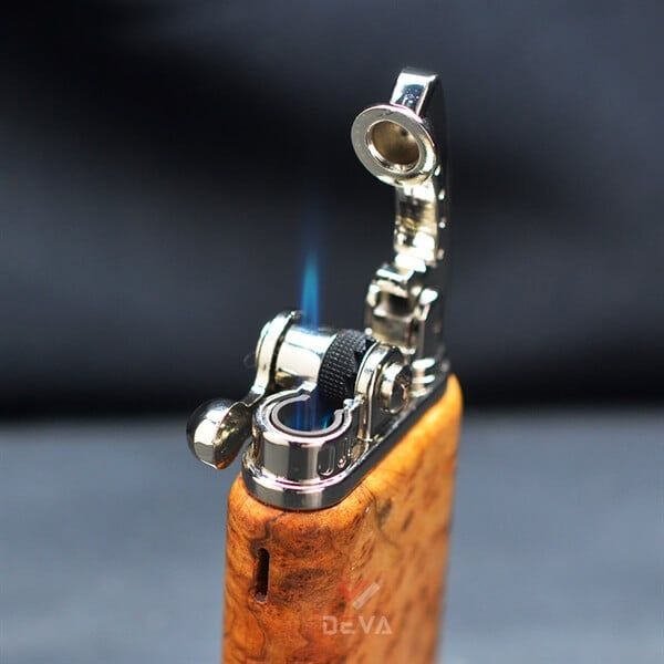 Bật Lửa Khò 1 tia Jobon Bọc Gỗ Đánh Lửa Bán Tự Động ZB 602A