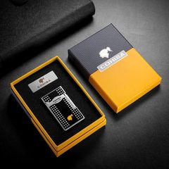 Bật Lửa Khò 1 Tia Kèm Đục Cohiba Đánh Đá Ngang COB 169