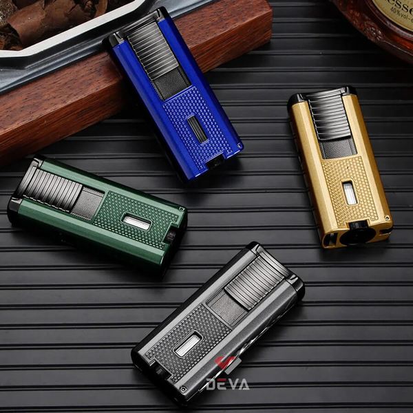 Bật lửa Lubinski khò 3 tia kèm que thông và đục Cigar YJA 10055