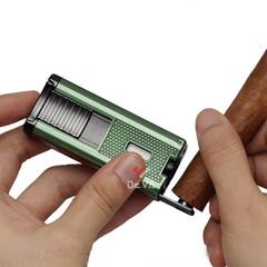 Bật lửa Lubinski khò 3 tia kèm que thông và đục Cigar YJA 10055