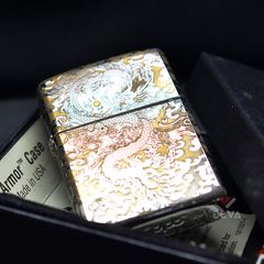 Zippo Armor Khắc CNC Rồng Mây 2 Mặt ZK145