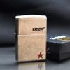 Zippo Bạc Bụi Khắc Ngôi Sao Đỏ ZK85