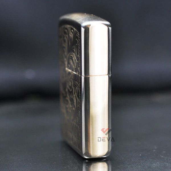 Zippo Bạc Khối Khắc Hoa Văn Marlboro BK41