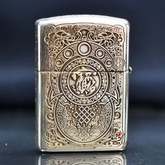Zippo Bạc Khối Armor Khắc Kỳ Lân Các Mặt BK18
