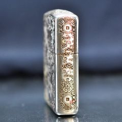 Zippo Bạc Khối Armor Khắc Kỳ Lân Các Mặt BK18