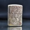 Zippo Bạc Khối Armor Khắc Kỳ Lân Các Mặt BK18
