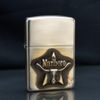 Zippo Bạc Khối Ốp Emblem Đầu Bò Marlboro BK39