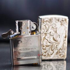 Zippo Bạc Khối Hoa Văn Hình Cô Gái Sexy BK25