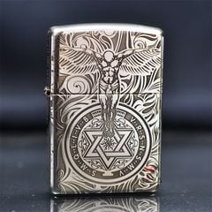 Zippo Bạc Khối Hoa Văn Thiên Thần Hộ Mệnh BK20