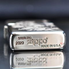 Zippo Bạc Khối Chúa Sơn Lâm BK19