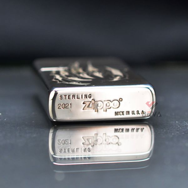 Zippo Bạc Khối Khắc Hình Mãnh Hổ Giương Vuốt BK28