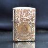 Zippo Bạc Khối Hình Phật Ngự Đài Sen BK30