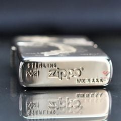 Zippo Bạc Khối Khắc Bản Đồ Việt Nam BK75