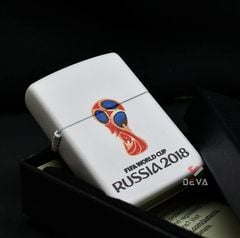 Zippo Sơn Trắng Chủ Đề Fifa World Cup 2018 Russia Z300