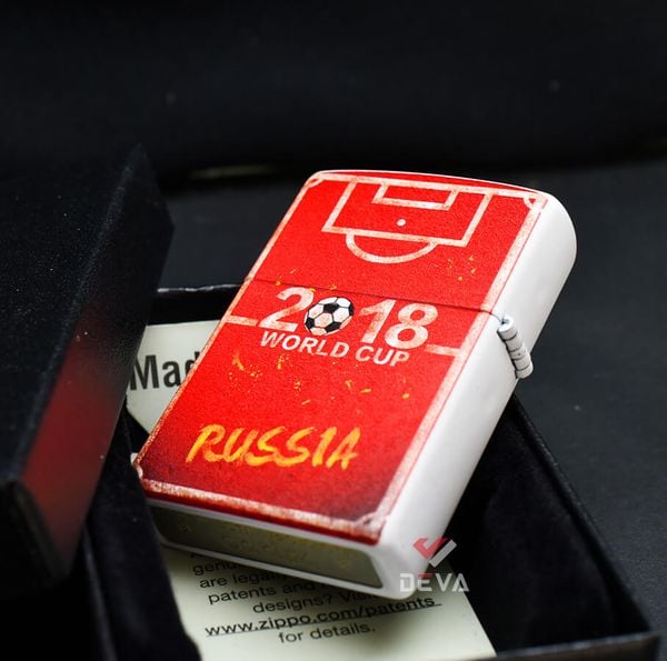 Zippo Sơn Trắng Chủ Đề Fifa World Cup 2018 Russia Z300