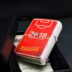 Zippo Sơn Trắng Chủ Đề Fifa World Cup 2018 Russia Z300