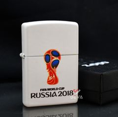 Zippo Sơn Trắng Chủ Đề Fifa World Cup 2018 Russia Z300