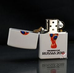 Zippo Sơn Trắng Chủ Đề Fifa World Cup 2018 Russia Z300
