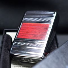 Zippo Hút Tẩu Hoa Văn Gỗ Steel And Wood Z194