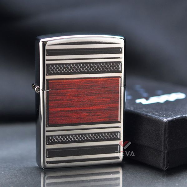 Zippo Hút Tẩu Hoa Văn Gỗ Steel And Wood Z194