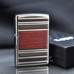 Zippo Hút Tẩu Hoa Văn Gỗ Steel And Wood Z194