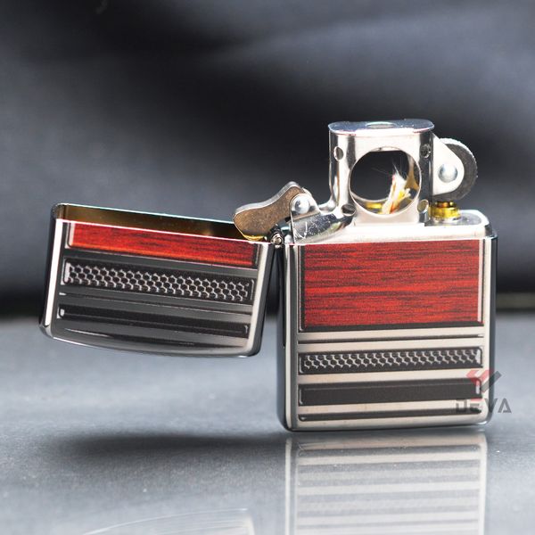 Zippo Hút Tẩu Hoa Văn Gỗ Steel And Wood Z194