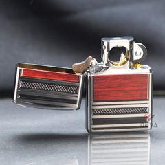 Zippo Hút Tẩu Hoa Văn Gỗ Steel And Wood Z194