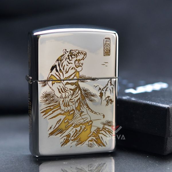 Zippo Khắc CNC Hình Hổ Núi ZK123