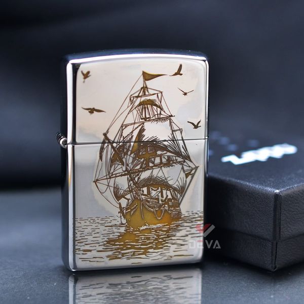 Zippo Khắc CNC Chủ Đề Thuyền Buồm ZK126