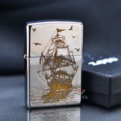 Zippo Khắc CNC Chủ Đề Thuyền Buồm ZK126