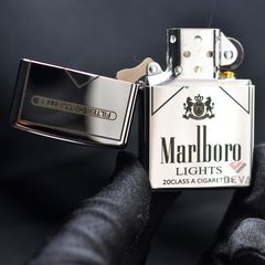 Zippo Mạ Chrome Khắc Chủ Đề Marlboro ZK99