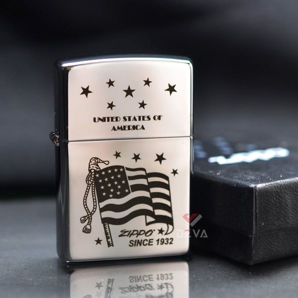Zippo Chính Hãng Khắc CNC Cờ Mỹ ZK100