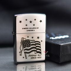 Zippo Chính Hãng Khắc CNC Cờ Mỹ ZK100