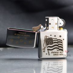 Zippo Chính Hãng Khắc CNC Cờ Mỹ ZK100